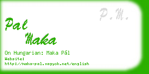 pal maka business card