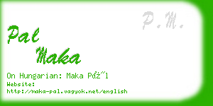 pal maka business card